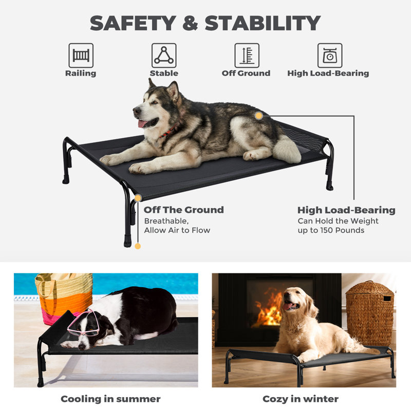 Tucker Murphy Pet™ Cooling Elevated Dog Bed, Outdoor Raised Dog Cots